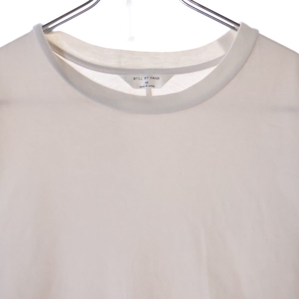 STILL BY HAND(スティルバイハンド) Cotton Crew Neck Short Tee コットン クルーネック半袖Tシャツカットソー グレージュ CS02222