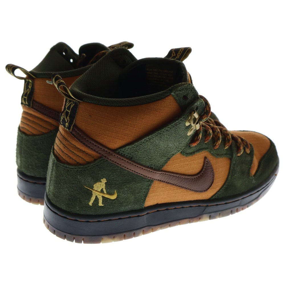 NIKE SB(ナイキエスビー) ×PASS~PORT DUNK HIGH PRO QS Work Boot DO6119-300 パスポート ダンクハイ ワークブーツ ハイカットスニーカー シューズ カーキ/ブラウン US9/27cm
