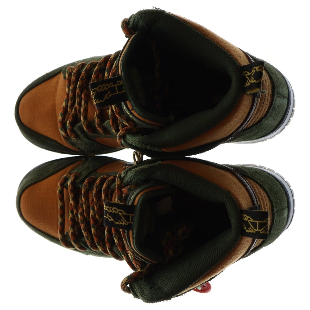 NIKE SB(ナイキエスビー) ×PASS~PORT DUNK HIGH PRO QS Work Boot DO6119-300 パスポート ダンクハイ ワークブーツ ハイカットスニーカー シューズ カーキ/ブラウン US9/27cm