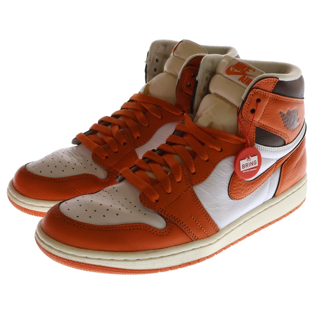 NIKE(ナイキ) WMNS AIR JORDAN 1 RETRO HIGH OG STARFISH DD9369-101 ウィメンズ エア ジョーダン1 レトロ ハイ スターフィッシュ ハイカットスニーカー シューズ オレンジ/ホワイト US11/28cm