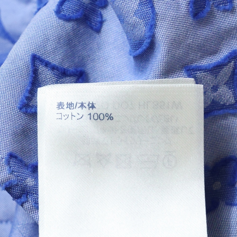 LOUIS VUITTON(ルイヴィトン) 21AW モノグラム エンボス DNAカラー 長袖シャツ ブルー RM212Q DO7 HLS51W