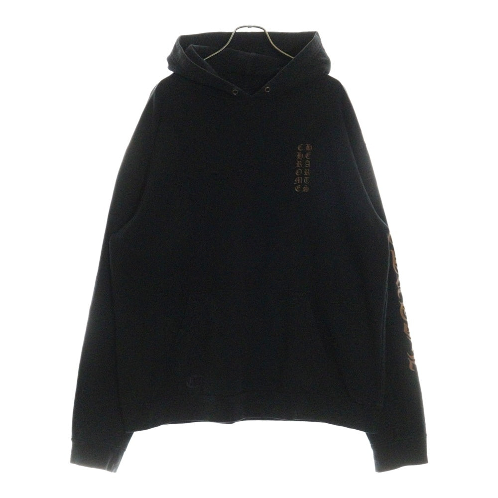 CHROME HEARTS(クロムハーツ) Vertical Logo FUCK YOU Hooded バーティカル ロゴ ファックユー プルオーバーパーカー フーディ ブラック/ブラウン
