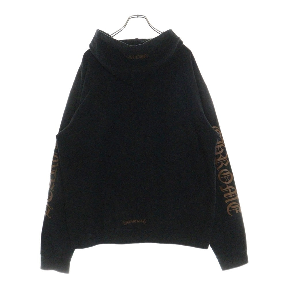 CHROME HEARTS(クロムハーツ) Vertical Logo FUCK YOU Hooded バーティカル ロゴ ファックユー プルオーバーパーカー フーディ ブラック/ブラウン