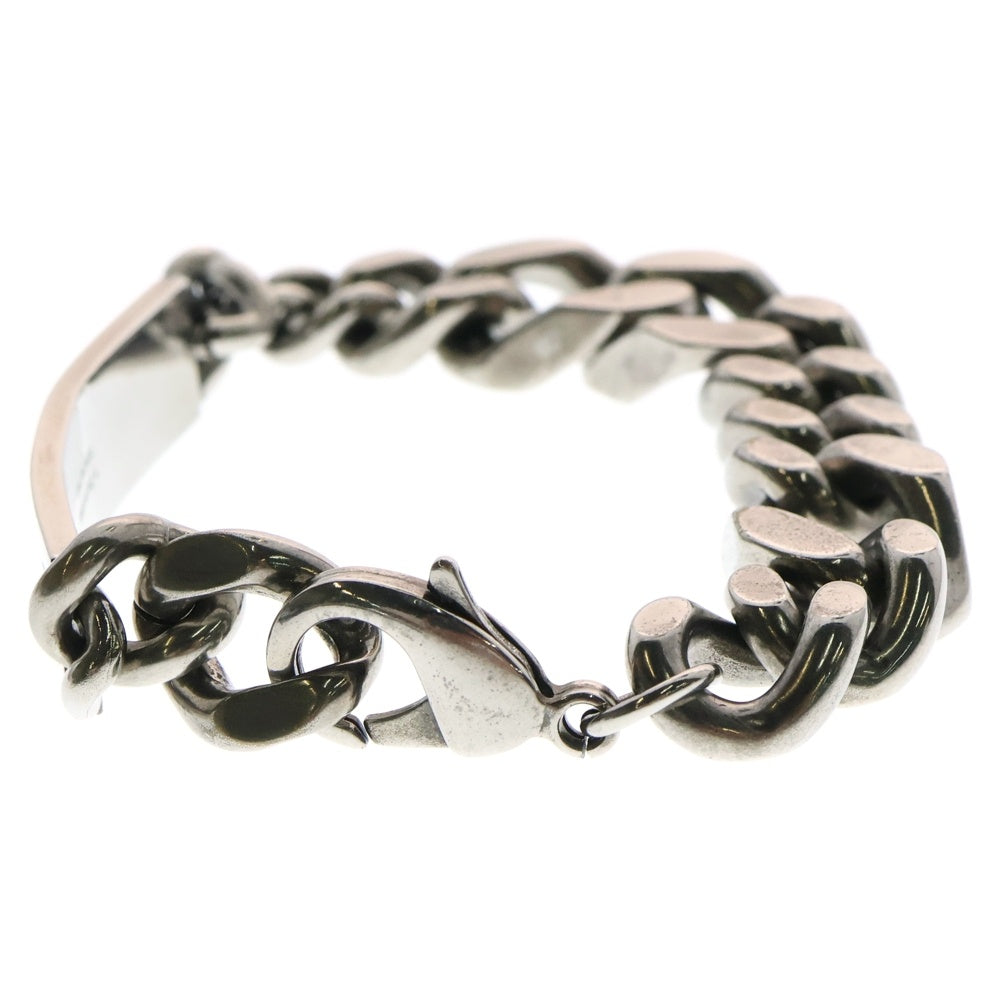 BALENCIAGA(バレンシアガ) Plate Twist Bracelet 787075TZ99I0911 プレート チェーン ブレスレット シルバー