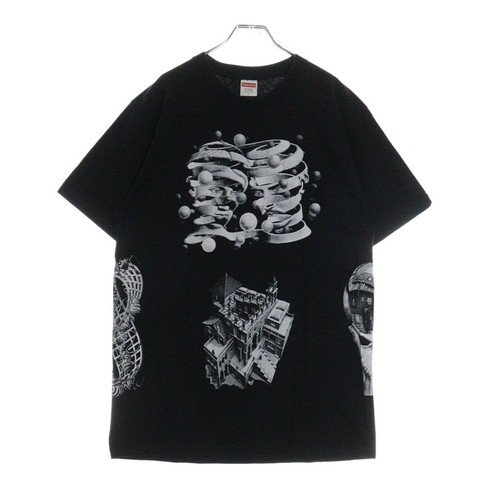 SUPREME(シュプリーム) 17SS M.C.ESCHER Collage Tee エッシャー カレッジプリント半袖カットソー 半袖Tシャツ ブラック