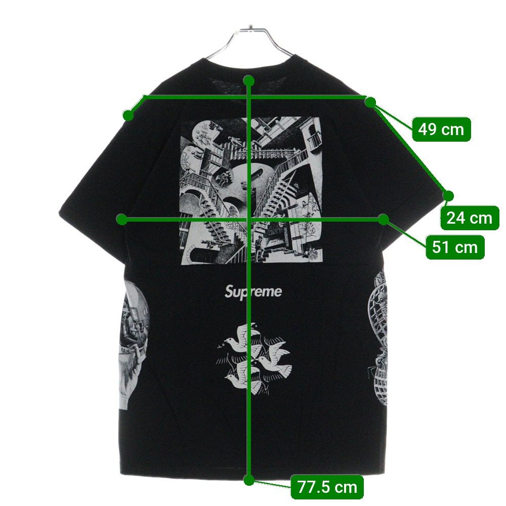 SUPREME(シュプリーム) 17SS M.C.ESCHER Collage Tee エッシャー カレッジプリント半袖カットソー 半袖Tシャツ ブラック