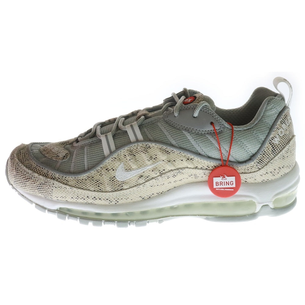 NIKE(ナイキ) 16SS ×SUPREME AIR MAX 98 Snakeskin 844694-100 シュプリーム エアマックス98 スネークスキン ローカットスニーカー シューズ グレー US8.5/26.5cm