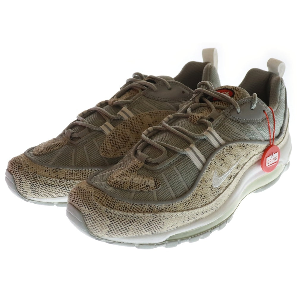 NIKE(ナイキ) 16SS ×SUPREME AIR MAX 98 Snakeskin 844694-100 シュプリーム エアマックス98 スネークスキン ローカットスニーカー シューズ グレー US8.5/26.5cm