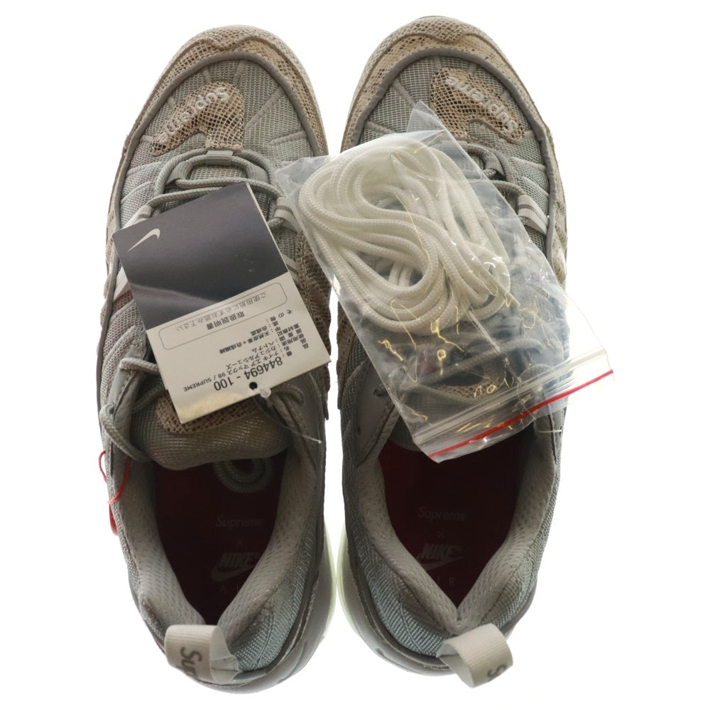 NIKE(ナイキ) 16SS ×SUPREME AIR MAX 98 Snakeskin 844694-100 シュプリーム エアマックス98 スネークスキン ローカットスニーカー シューズ グレー US8.5/26.5cm