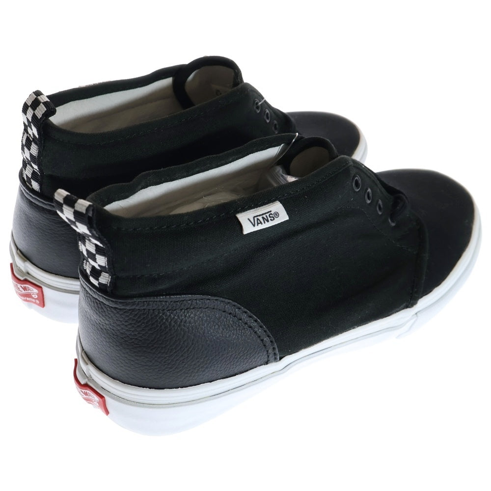 SUPREME(シュプリーム) 11SS ×VANS CANVAS CHUKKA 95 VN-0OIA52A ヴァンズ キャンバスチャッカ ミッドカットスニーカー シューズ ブラック US8.5/26.5cm