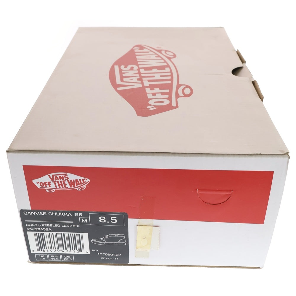 SUPREME(シュプリーム) 11SS ×VANS CANVAS CHUKKA 95 VN-0OIA52A ヴァンズ キャンバスチャッカ ミッドカットスニーカー シューズ ブラック US8.5/26.5cm