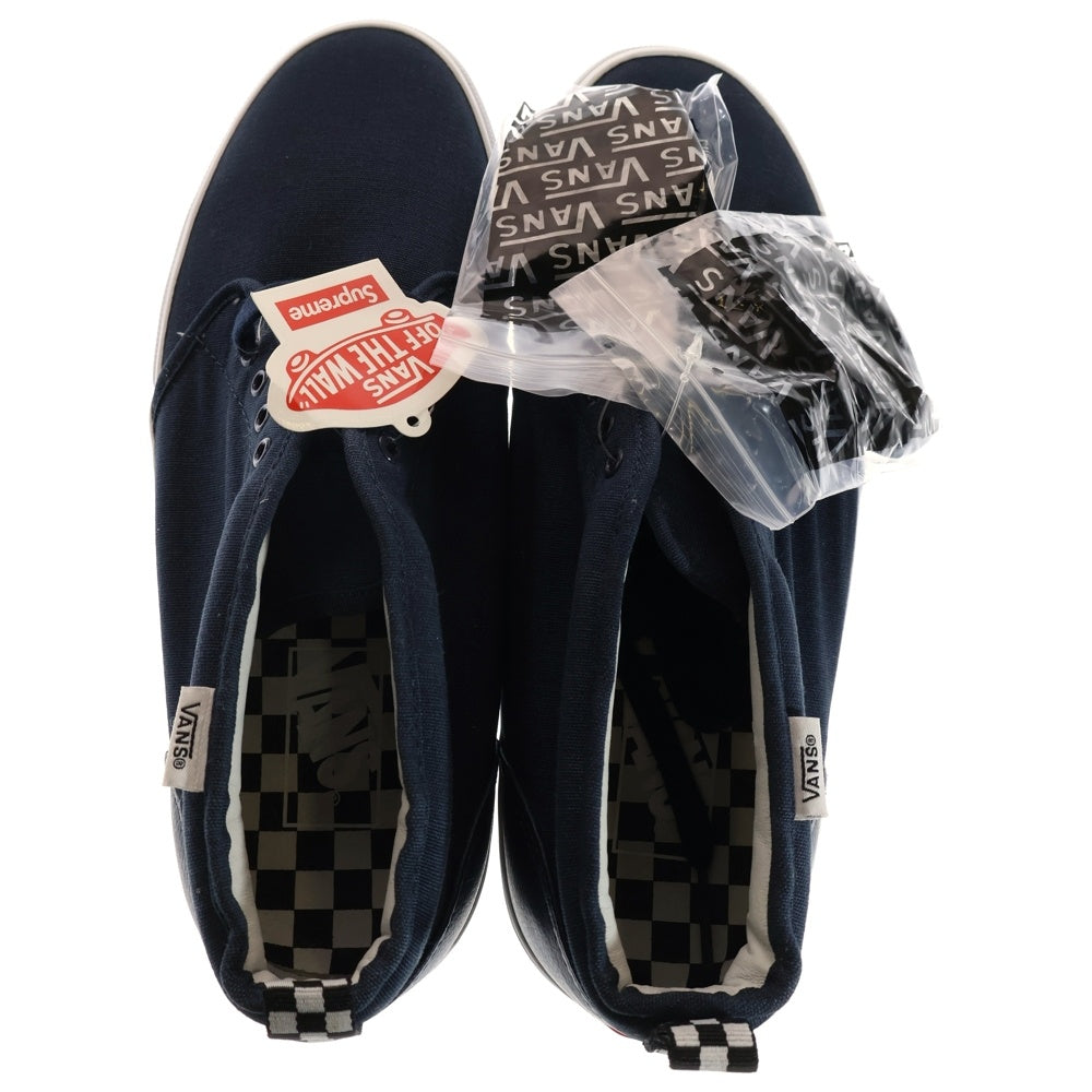 SUPREME(シュプリーム) 11SS ×VANS CANVAS CHUKKA 95 VN-0OIA52D ヴァンズ キャンバスチャッカ ミッドカットスニーカー シューズ ネイビー US8.5/26.5cm