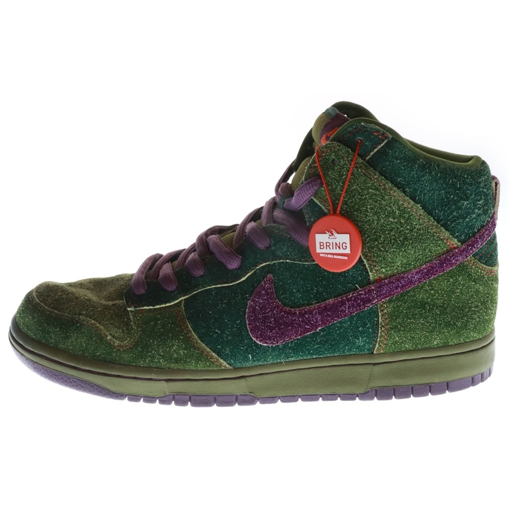 NIKE SB(ナイキエスビー) 【観賞用 2010年製】DUNK HIGH PREMIUM SB SKUNK 420 313171-300 ダンク スカンク ハイカットスニーカー シューズ グリーン US9.5/27.5cm