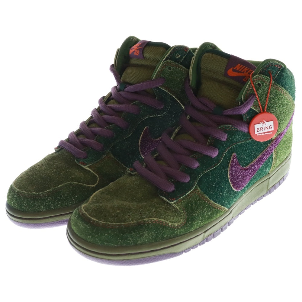 NIKE SB(ナイキエスビー) 【観賞用 2010年製】DUNK HIGH PREMIUM SB SKUNK 420 313171-300 ダンク スカンク ハイカットスニーカー シューズ グリーン US9.5/27.5cm