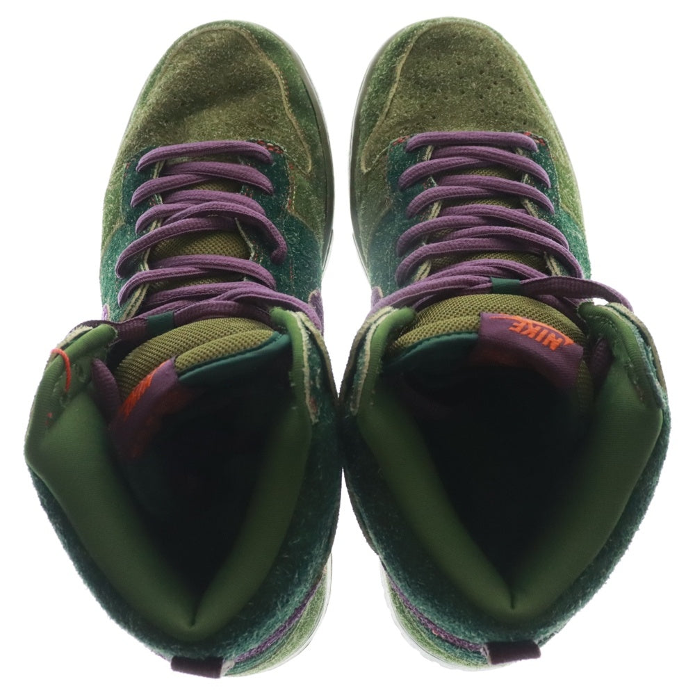 NIKE SB(ナイキエスビー) 【観賞用 2010年製】DUNK HIGH PREMIUM SB SKUNK 420 313171-300 ダンク スカンク ハイカットスニーカー シューズ グリーン US9.5/27.5cm