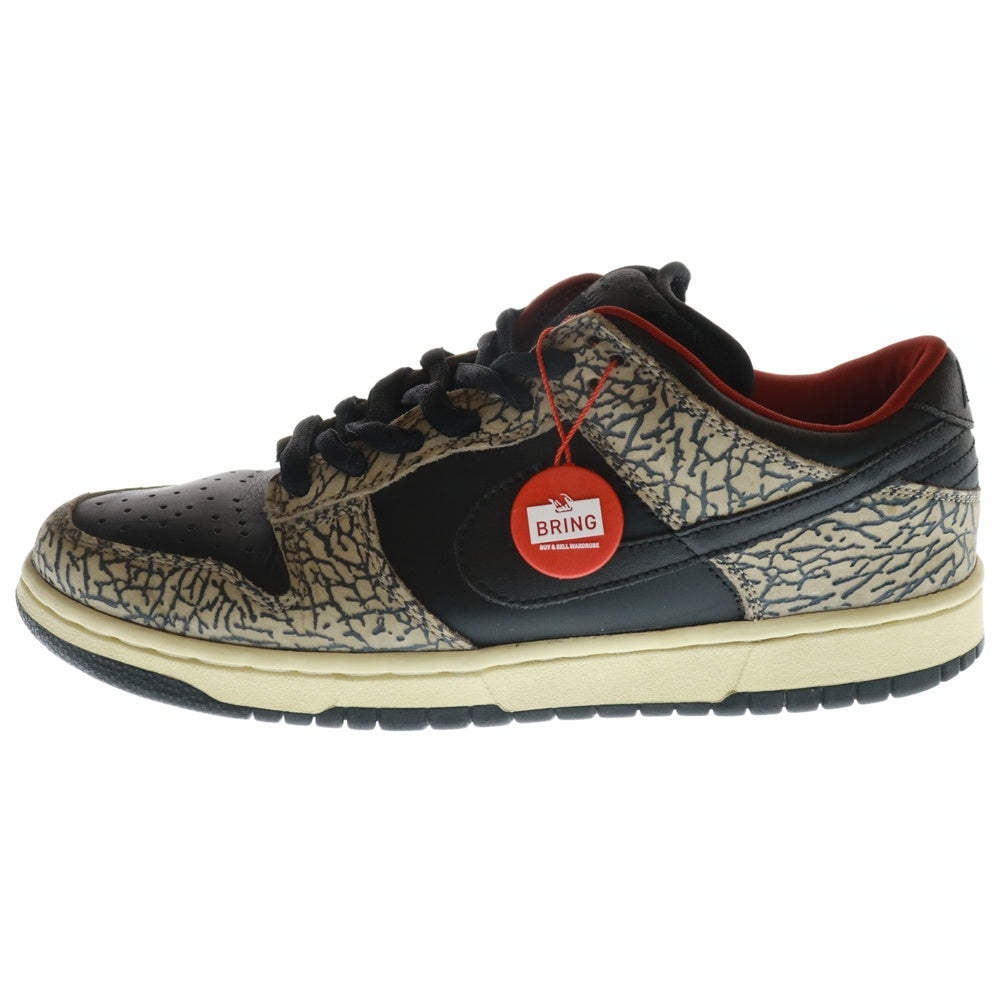 NIKE SB(ナイキエスビー) 【観賞用2002年製】 ×supreme DUNK LOW Black Cement Safari 304292-131 シュプリーム ダンク ブラックセメント サファリ ローカットスニーカー US9/27cm