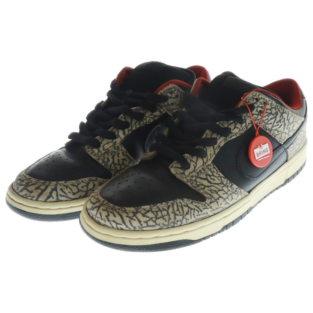 NIKE SB(ナイキエスビー) 【観賞用2002年製】 ×supreme DUNK LOW Black Cement Safari 304292-131 シュプリーム ダンク ブラックセメント サファリ ローカットスニーカー US9/27cm