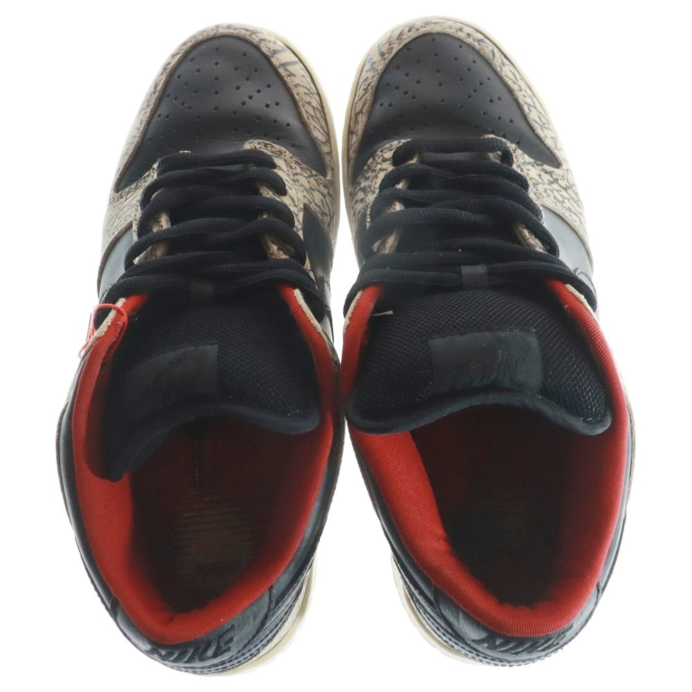 NIKE SB(ナイキエスビー) 【観賞用2002年製】 ×supreme DUNK LOW Black Cement Safari 304292-131 シュプリーム ダンク ブラックセメント サファリ ローカットスニーカー US9/27cm