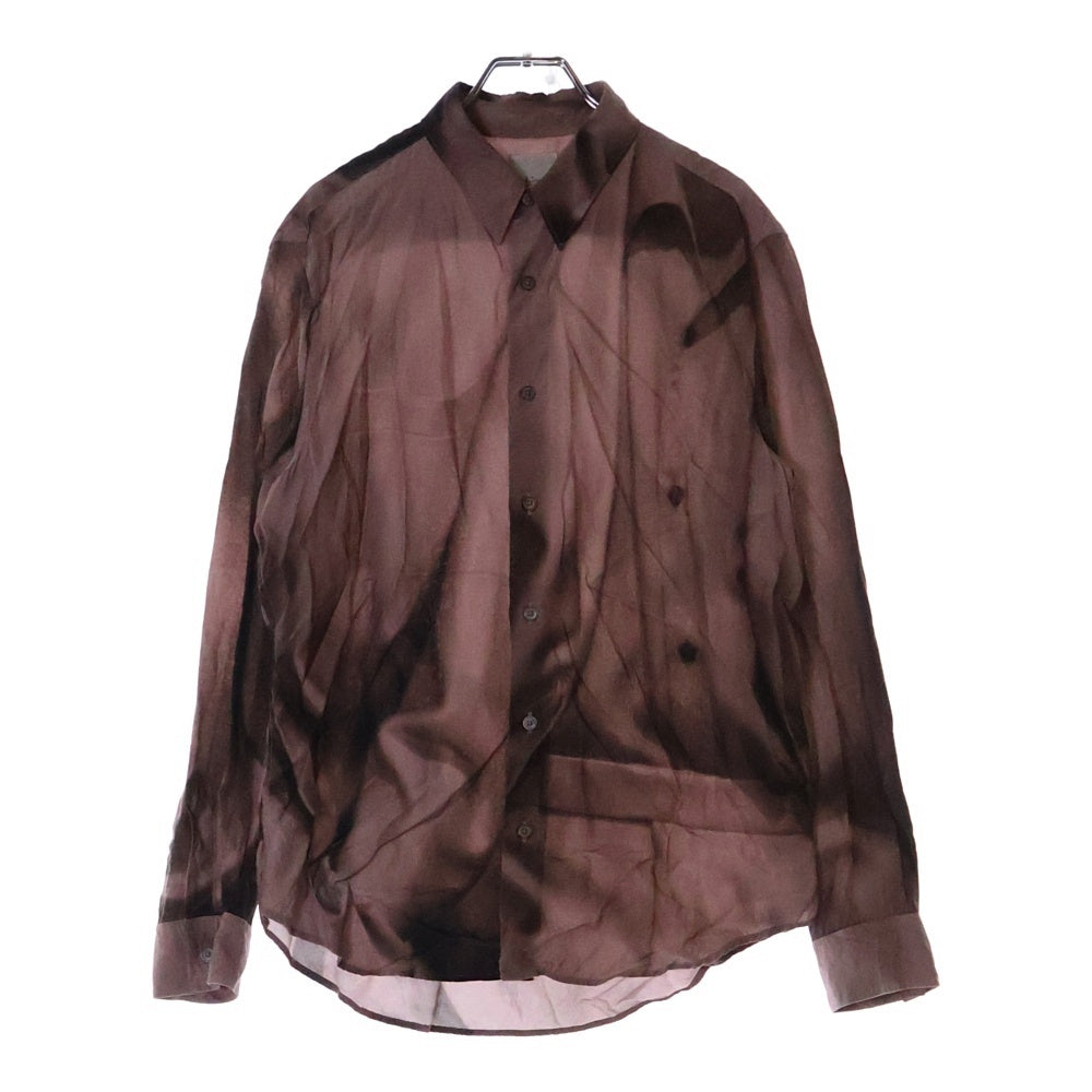 Paul Smith(ポールスミス) Trompe L'oeil レーヨン プリント 長袖シャツ レッド 143303