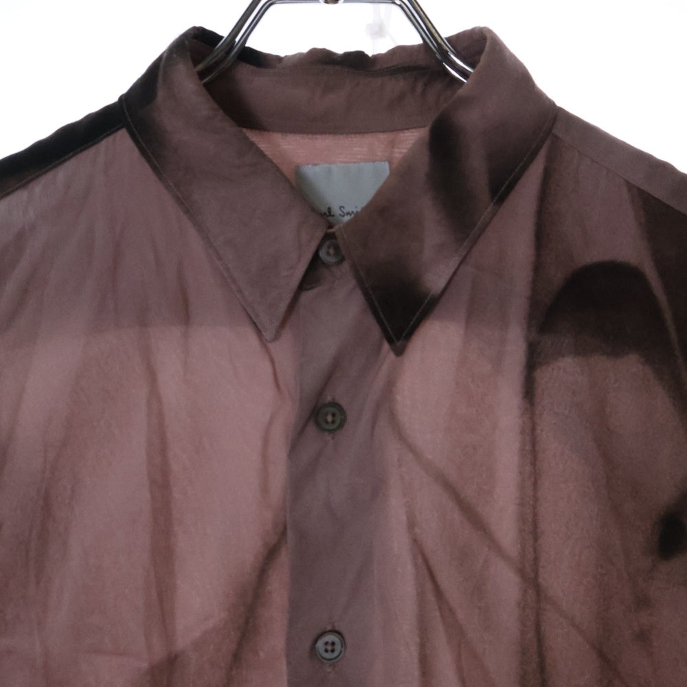 Paul Smith(ポールスミス) Trompe L'oeil レーヨン プリント 長袖シャツ レッド 143303