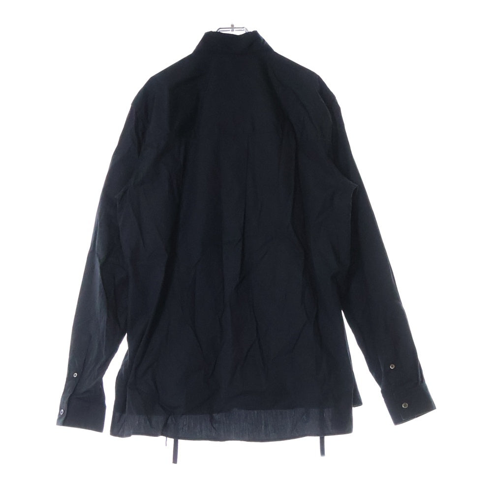 SOSHIOTSUKI(ソウシオオツキ) The Kimono Breasted Shirt キモノシャツ 長袖シャツ ブラック S23AW02SH-C