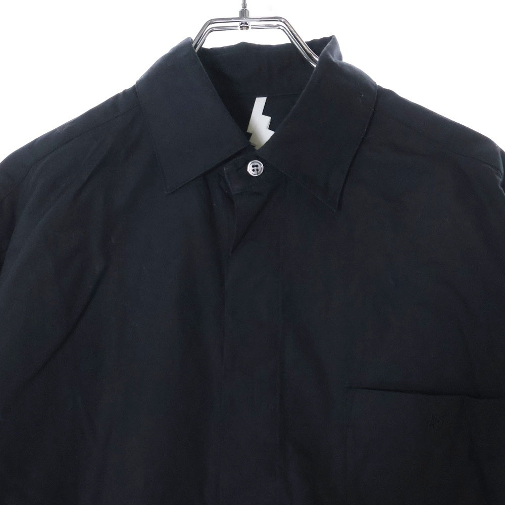 SOSHIOTSUKI(ソウシオオツキ) The Kimono Breasted Shirt キモノシャツ 長袖シャツ ブラック S23AW02SH-C