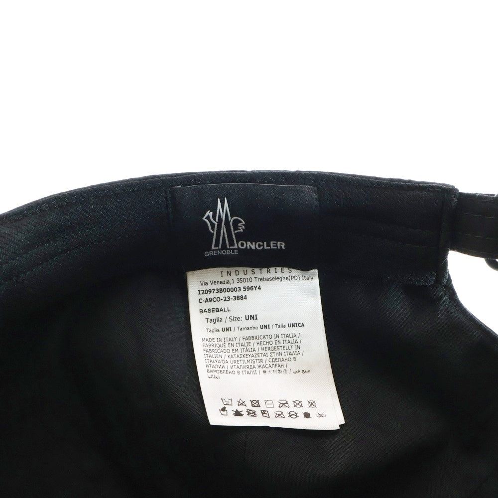 MONCLER GRENOBLE(モンクレールグルノーブル) BASEBALL CAP I20973B00003 596Y4 ロゴ ベースボール キャップ 帽子 ブラック