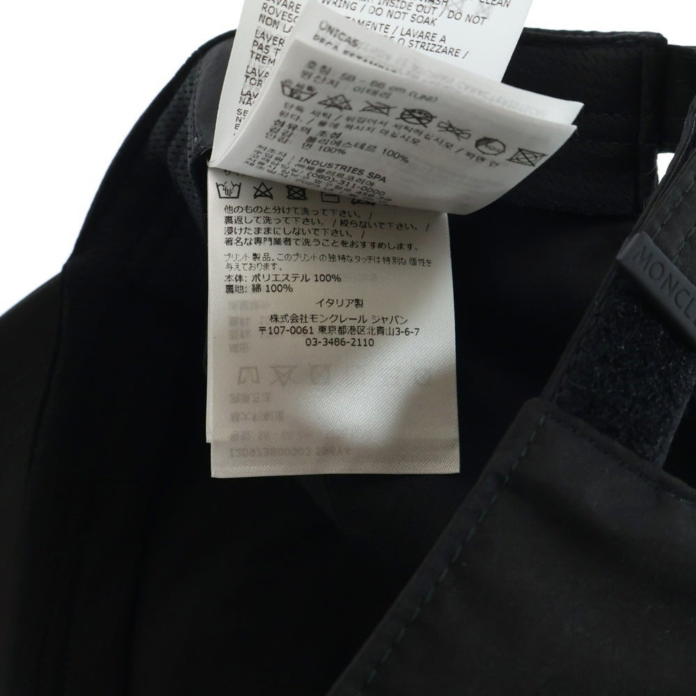 MONCLER GRENOBLE(モンクレールグルノーブル) BASEBALL CAP I20973B00003 596Y4 ロゴ ベースボール キャップ 帽子 ブラック