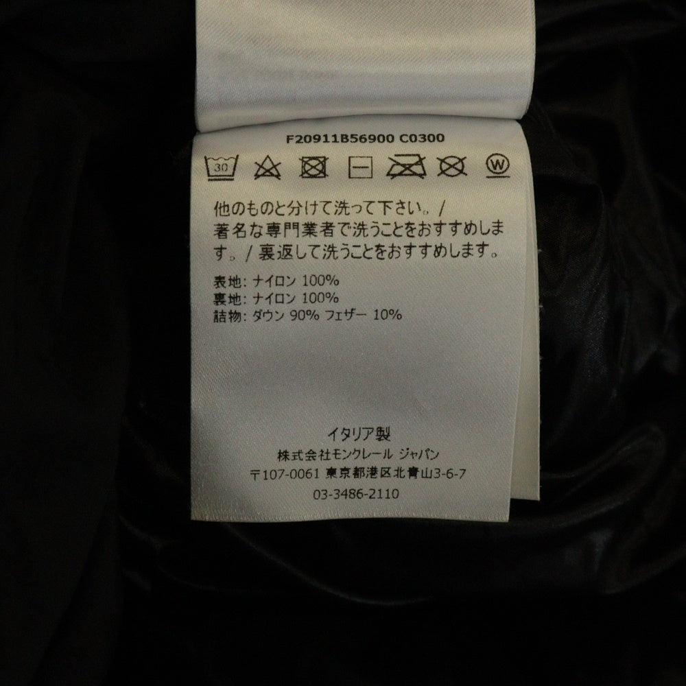 MONCLER(モンクレール) 20AW MONTCLA モンクラー ロゴフーデッドナイロンダウンジャケット ブラック F20911B56900