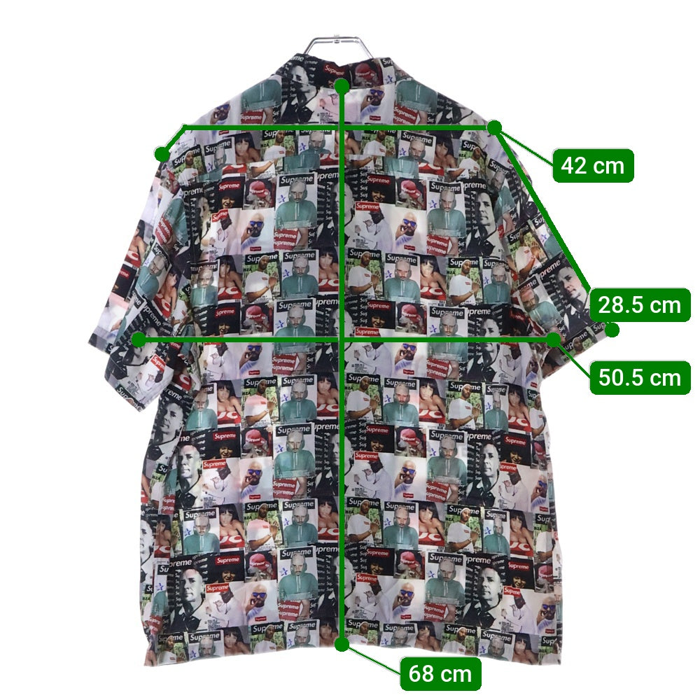 SUPREME(シュプリーム) 23SS Magazine S/S Shirt マガジン 総柄 半袖シャツ マルチカラー