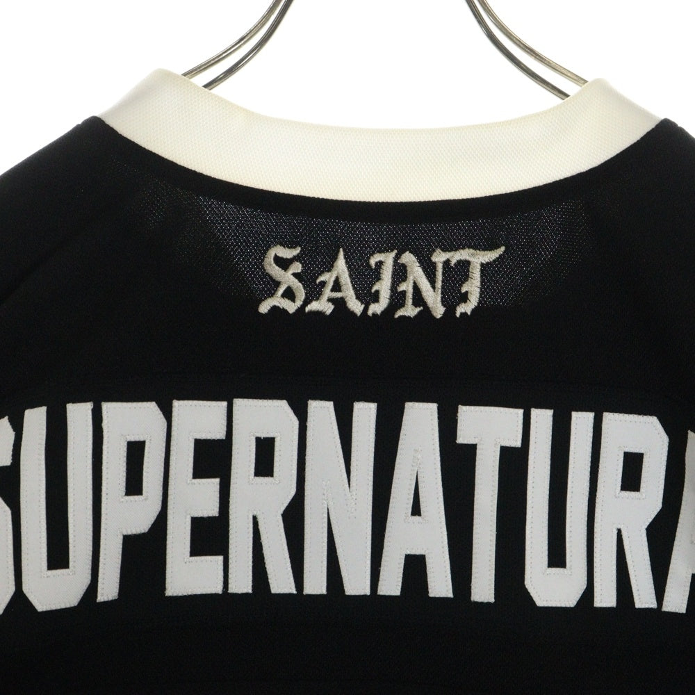 SAINT MICHAEL(セントマイケル) 23SS LS TEE GAMESHIRT ホッケーゲームシャツ 長袖カットソー ブラック SM-S23-0000-033