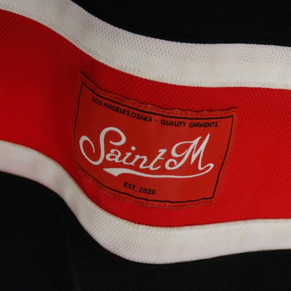 SAINT MICHAEL(セントマイケル) 23SS LS TEE GAMESHIRT ホッケーゲームシャツ 長袖カットソー ブラック SM-S23-0000-033