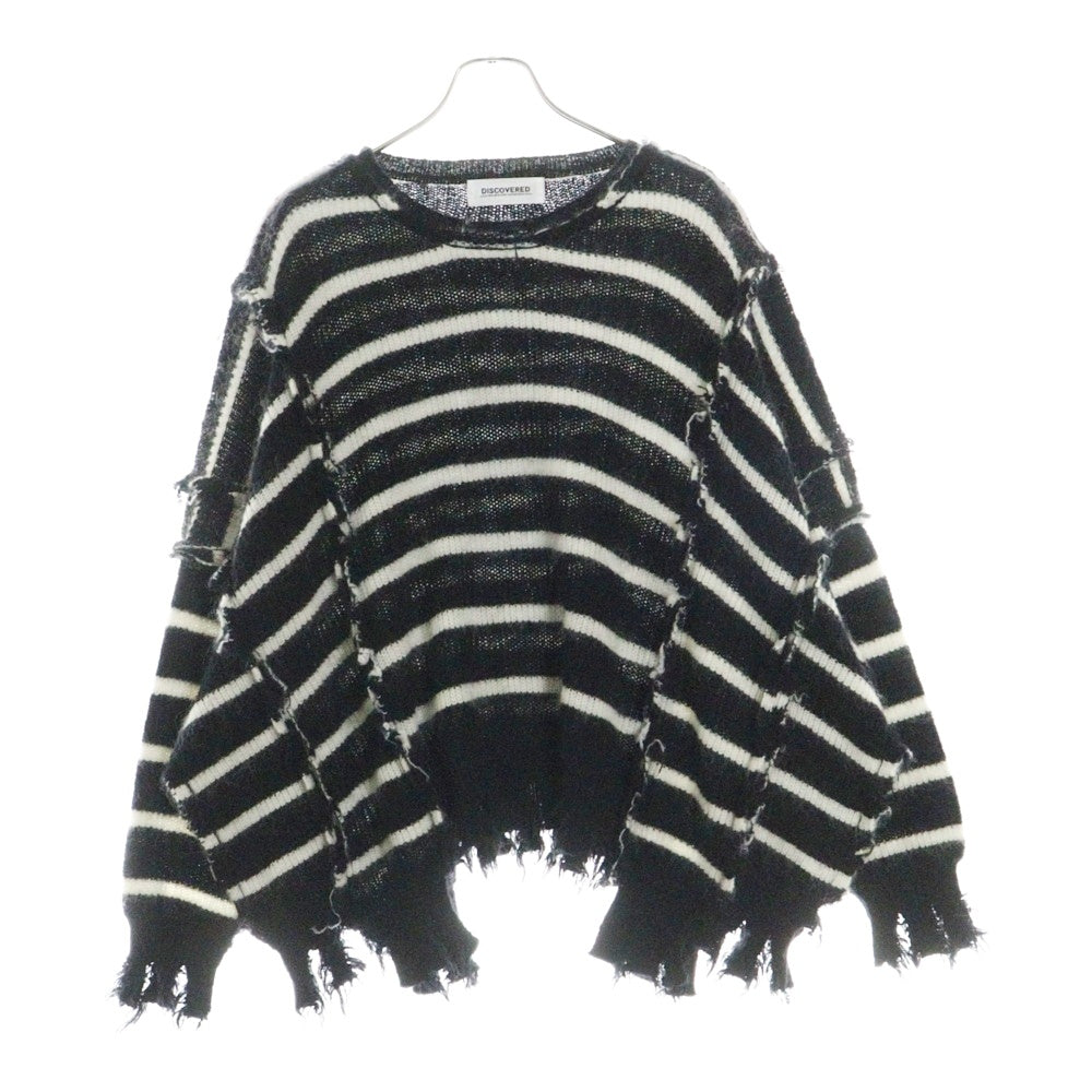 DISCOVERED(ディスカバード) BORDER KNIT ボーダーセーター ニット モヘア混 ブラック/ホワイト DC-23AW-KN-11