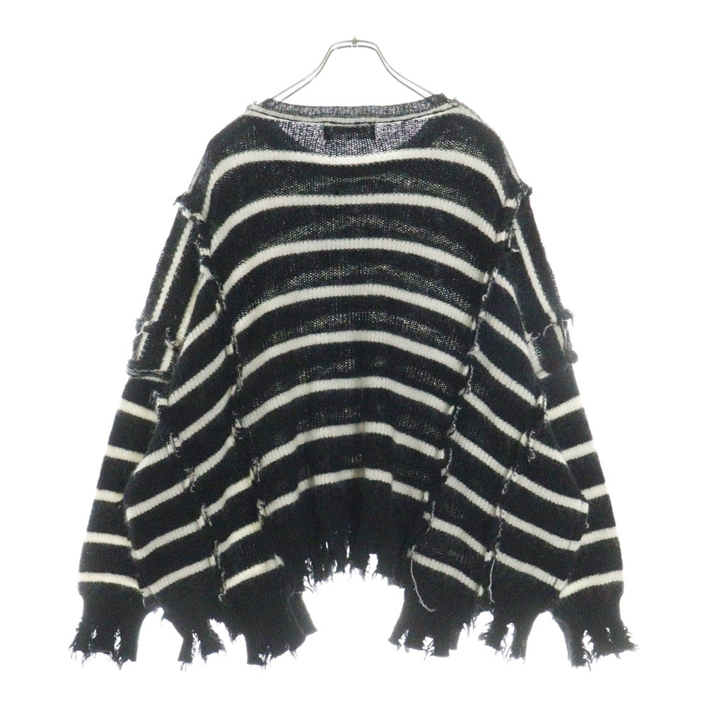 DISCOVERED(ディスカバード) BORDER KNIT ボーダーセーター ニット モヘア混 ブラック/ホワイト DC-23AW-KN-11