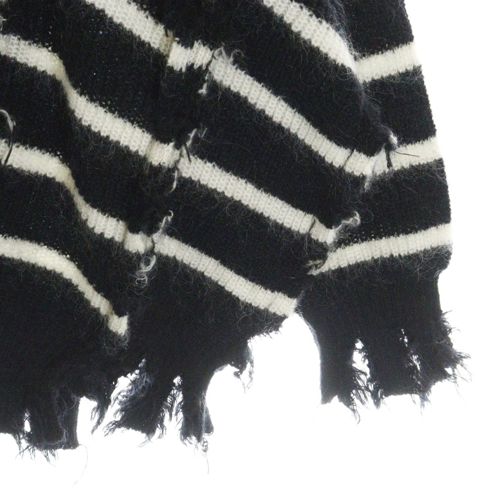 DISCOVERED(ディスカバード) BORDER KNIT ボーダーセーター ニット モヘア混 ブラック/ホワイト DC-23AW-KN-11