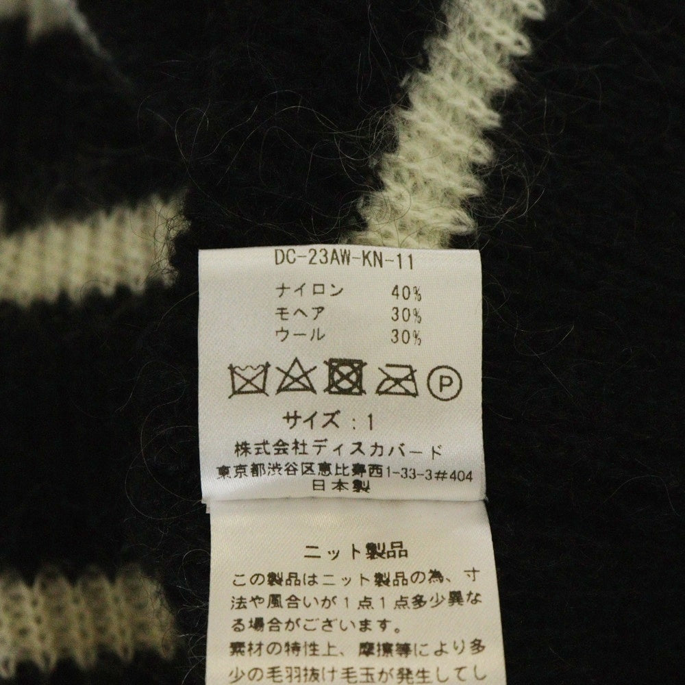 DISCOVERED(ディスカバード) BORDER KNIT ボーダーセーター ニット モヘア混 ブラック/ホワイト DC-23AW-KN-11
