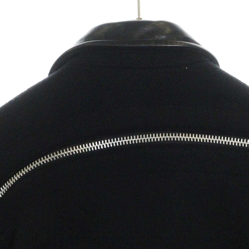 Yohji Yamamoto POUR HOMME(ヨウジヤマモト プールオム) 04AW 6.1 WOOL MELTON ZIP BLOUSON ウール メルトン ジップアップ ブルゾン ジャケット ブラック HJ-Y13-171