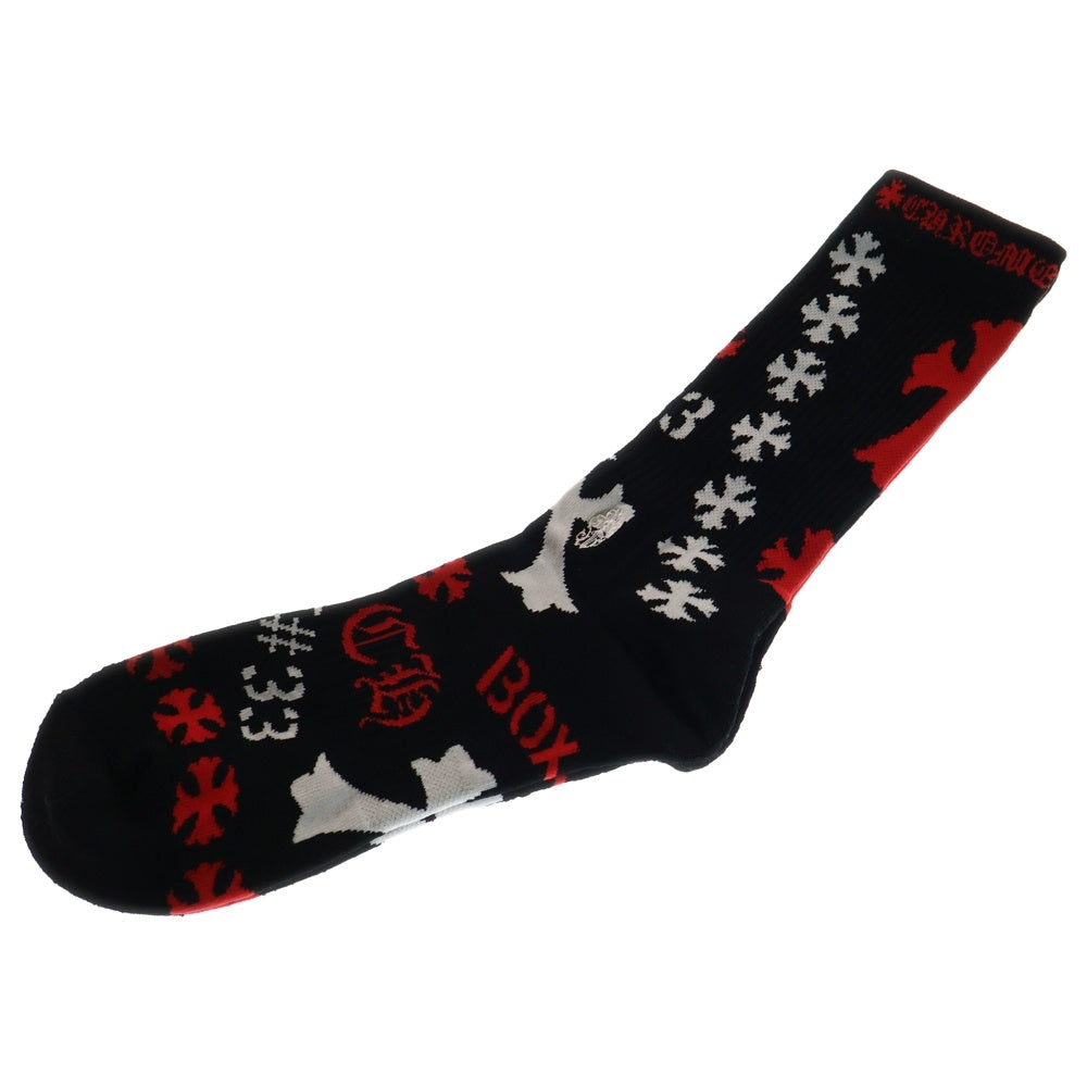 CHROME HEARTS(クロムハーツ) STENCIL SOCKS 総柄 ソックス 靴下 ブラック