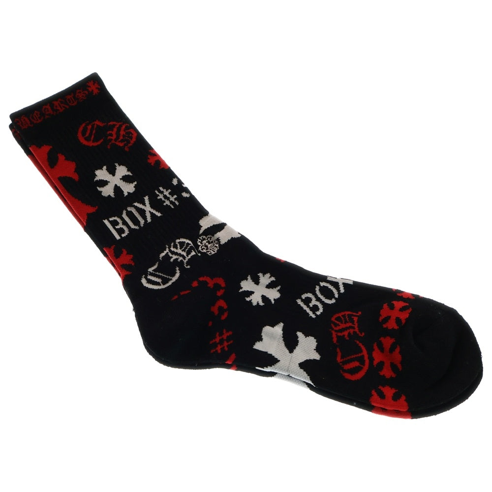CHROME HEARTS(クロムハーツ) STENCIL SOCKS 総柄 ソックス 靴下 ブラック