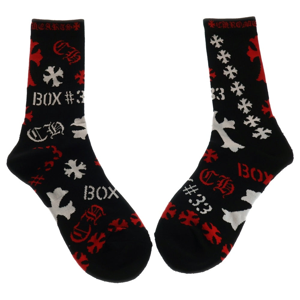 CHROME HEARTS(クロムハーツ) STENCIL SOCKS 総柄 ソックス 靴下 ブラック