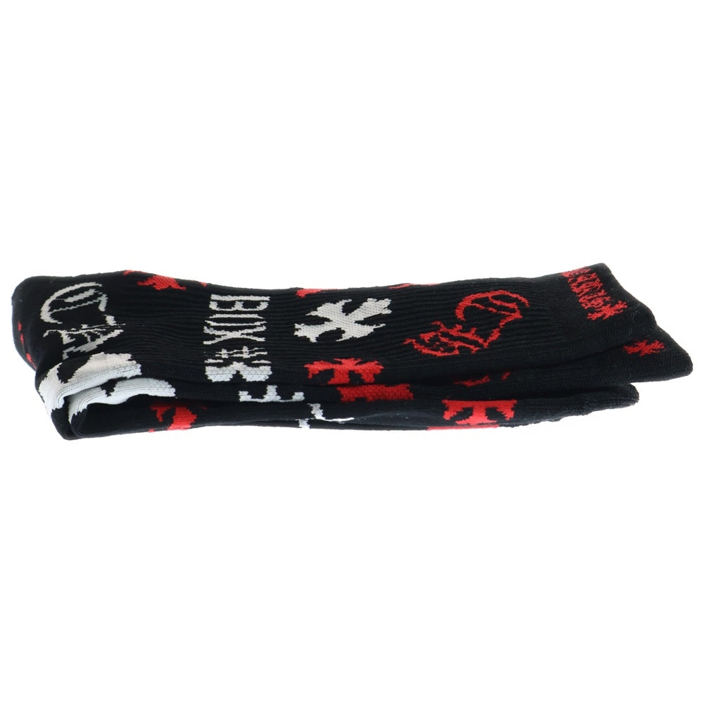 CHROME HEARTS(クロムハーツ) STENCIL SOCKS 総柄 ソックス 靴下 ブラック
