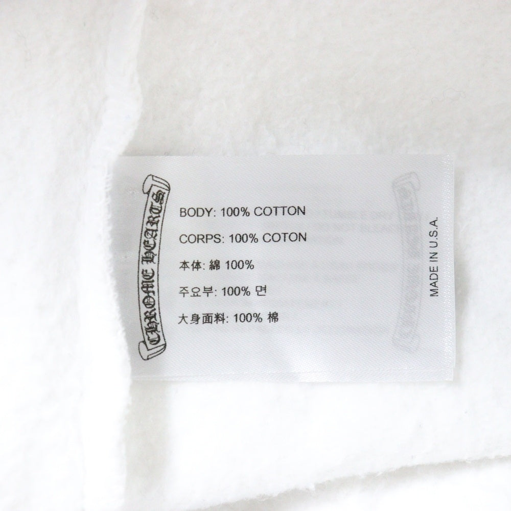 CHROME HEARTS(クロムハーツ) WTSHRT HD ZIP バックホースシュー 袖フローラルプリント ジップアップパーカー フーディー ホワイト
