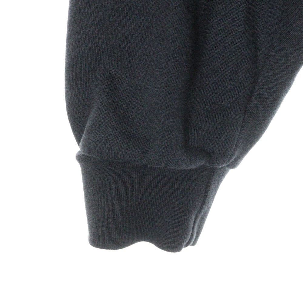CHROME HEARTS(クロムハーツ) SWTSHRT PLVR 袖英字プリント プルオーバーパーカー フーディ ブラック