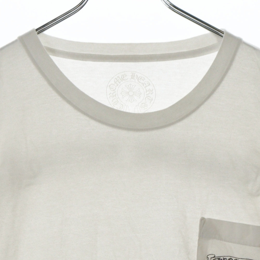CHROME HEARTS(クロムハーツ) MLTCOL CEM CRS LS マルチセメタリークロスプリント クルーネック長袖Tシャツカットソー ロングスリーブ ロンT ホワイト