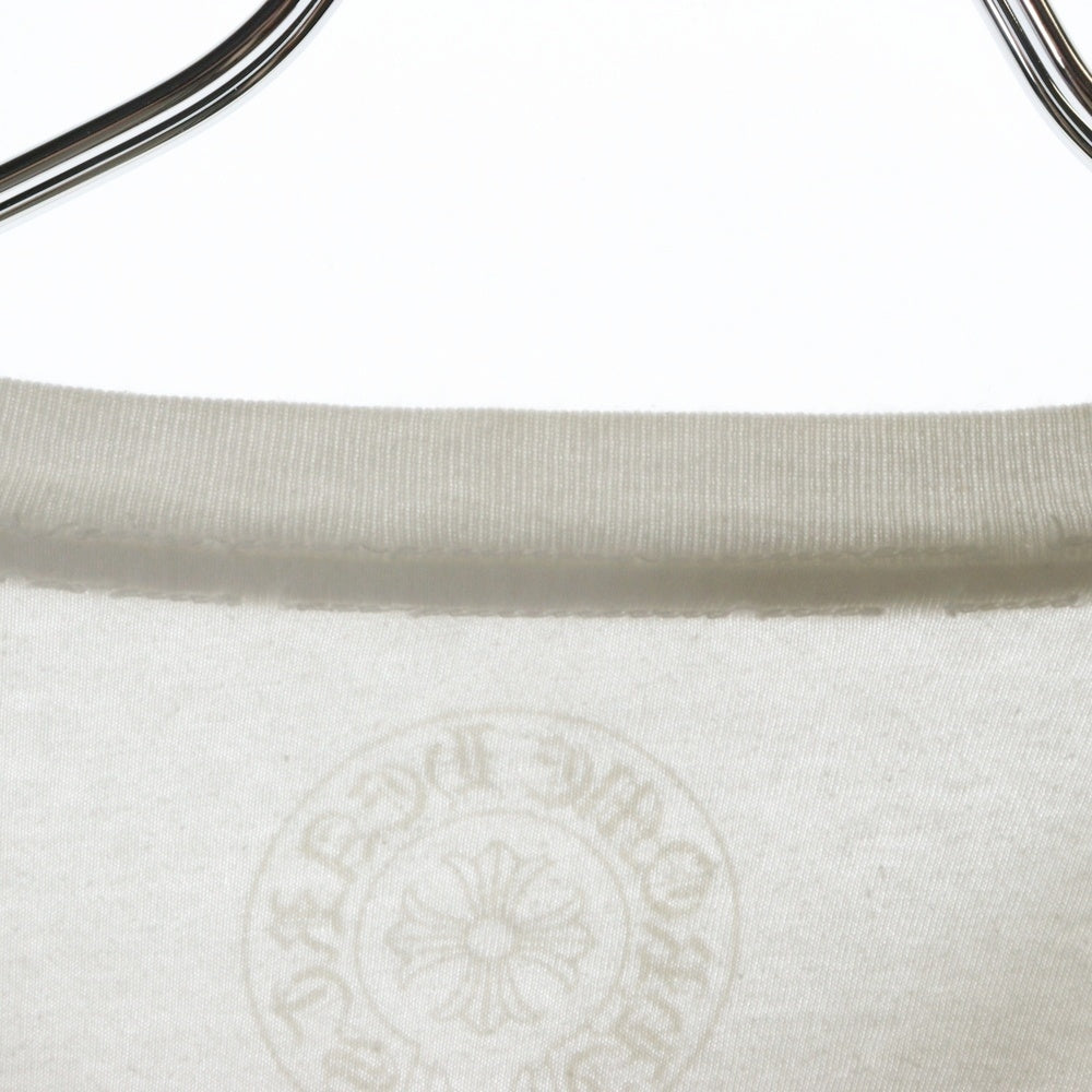CHROME HEARTS(クロムハーツ) MLTCOL CEM CRS LS マルチセメタリークロスプリント クルーネック長袖Tシャツカットソー ロングスリーブ ロンT ホワイト
