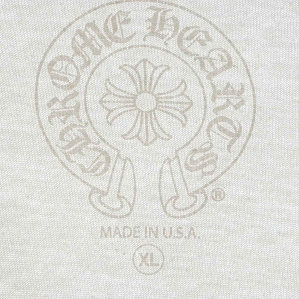 CHROME HEARTS(クロムハーツ) MLTCOL CEM CRS LS マルチセメタリークロスプリント クルーネック長袖Tシャツカットソー ロングスリーブ ロンT ホワイト