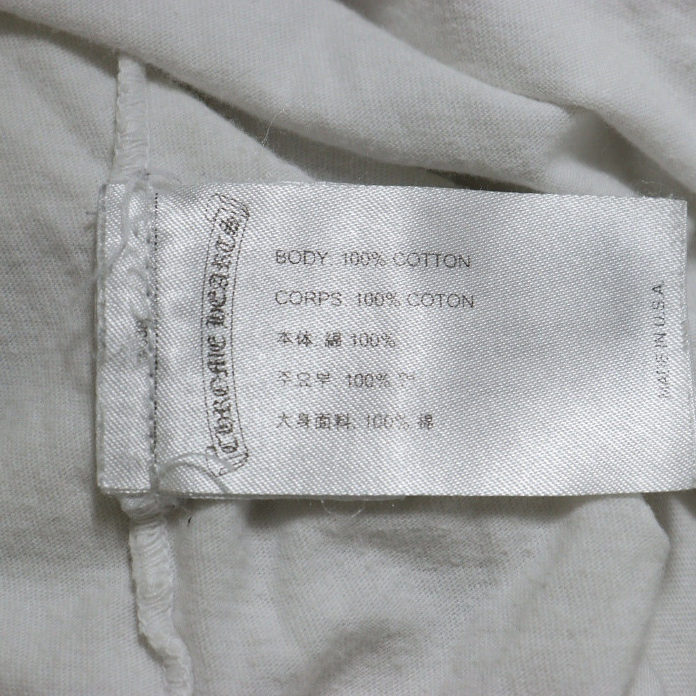 CHROME HEARTS(クロムハーツ) MLTCOL CEM CRS LS マルチセメタリークロスプリント クルーネック長袖Tシャツカットソー ロングスリーブ ロンT ホワイト