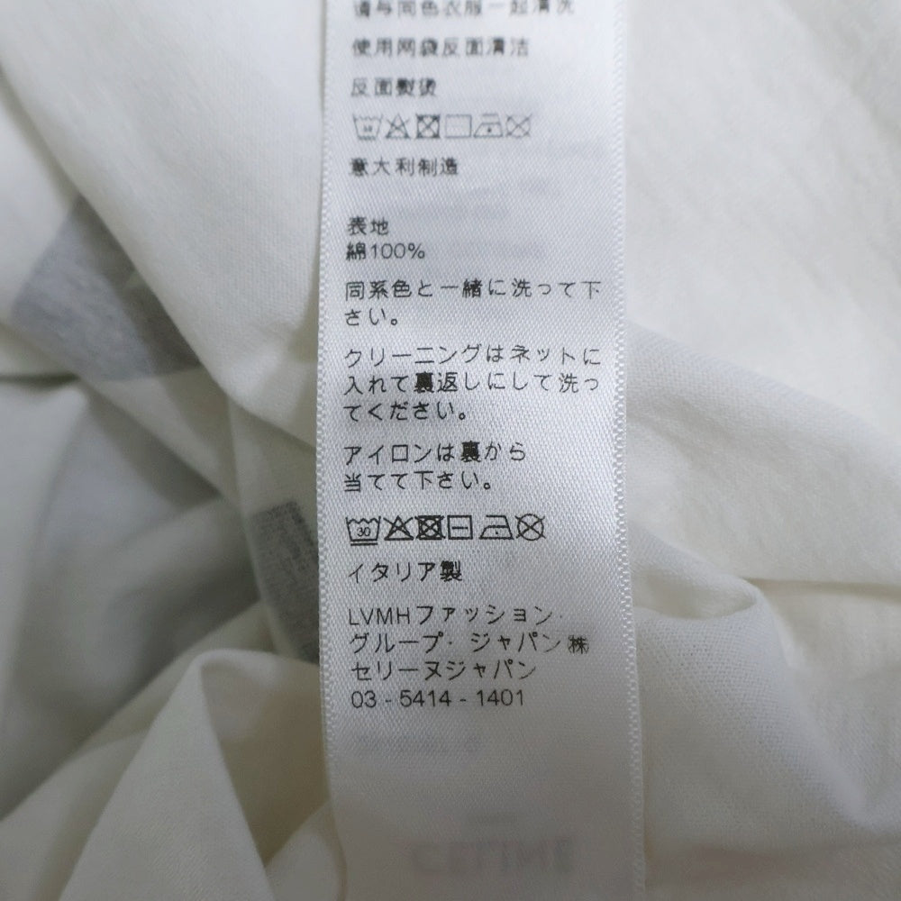 CELINE(セリーヌ) フロントロゴプリント クロップド クルーネック半袖Tシャツカットソー レディース ホワイト 2X761671Q