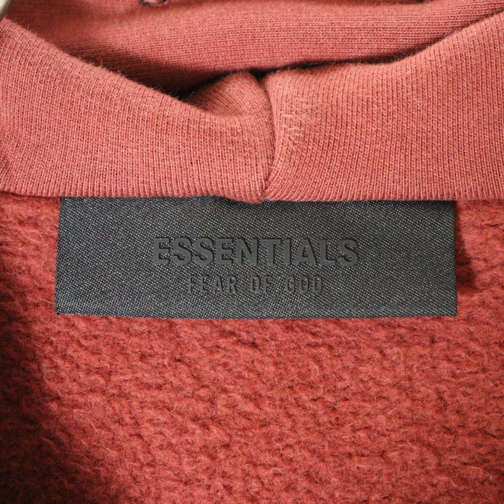 FEAR OF GOD ESSENTIALS(フィアオブゴッド エッセンシャルズ) HEAVY FLEECE FULLZIP HOODIE 192BT246246F バックロゴ フルジップアップパーカー フーディ レッド