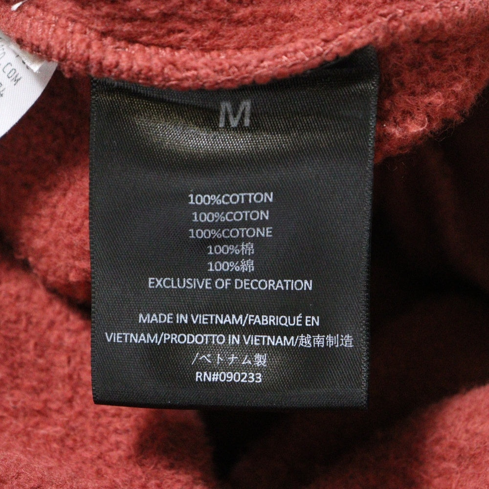 FEAR OF GOD ESSENTIALS(フィアオブゴッド エッセンシャルズ) HEAVY FLEECE FULLZIP HOODIE 192BT246246F バックロゴ フルジップアップパーカー フーディ レッド